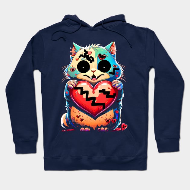 Messy Cat Hoodie by Dead but Adorable by Nonsense and Relish